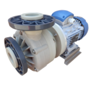 Centrifugal pumps series ADH with mechanical seal are made of plastic materials (Polypropylene and PVDF)